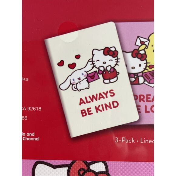 Hello Kitty & Friends Valentine Notebook Love Notes 3 Trio 80 Pages 2024 Sanrio - Picture 3 of 8